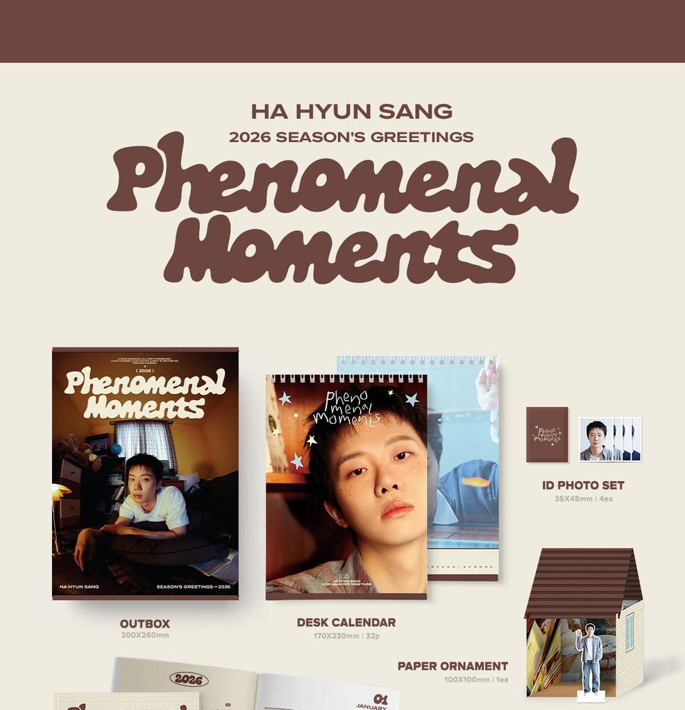 [POB] HA HYUN SANG [PHENOMENAL MOMENTS] 2026 Season's Greetings