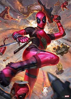 1000-Teile Puzzle Marvel Lady Deadpool Gyutto Serie [Reinweiß] (38,2 x 53,2 cm)