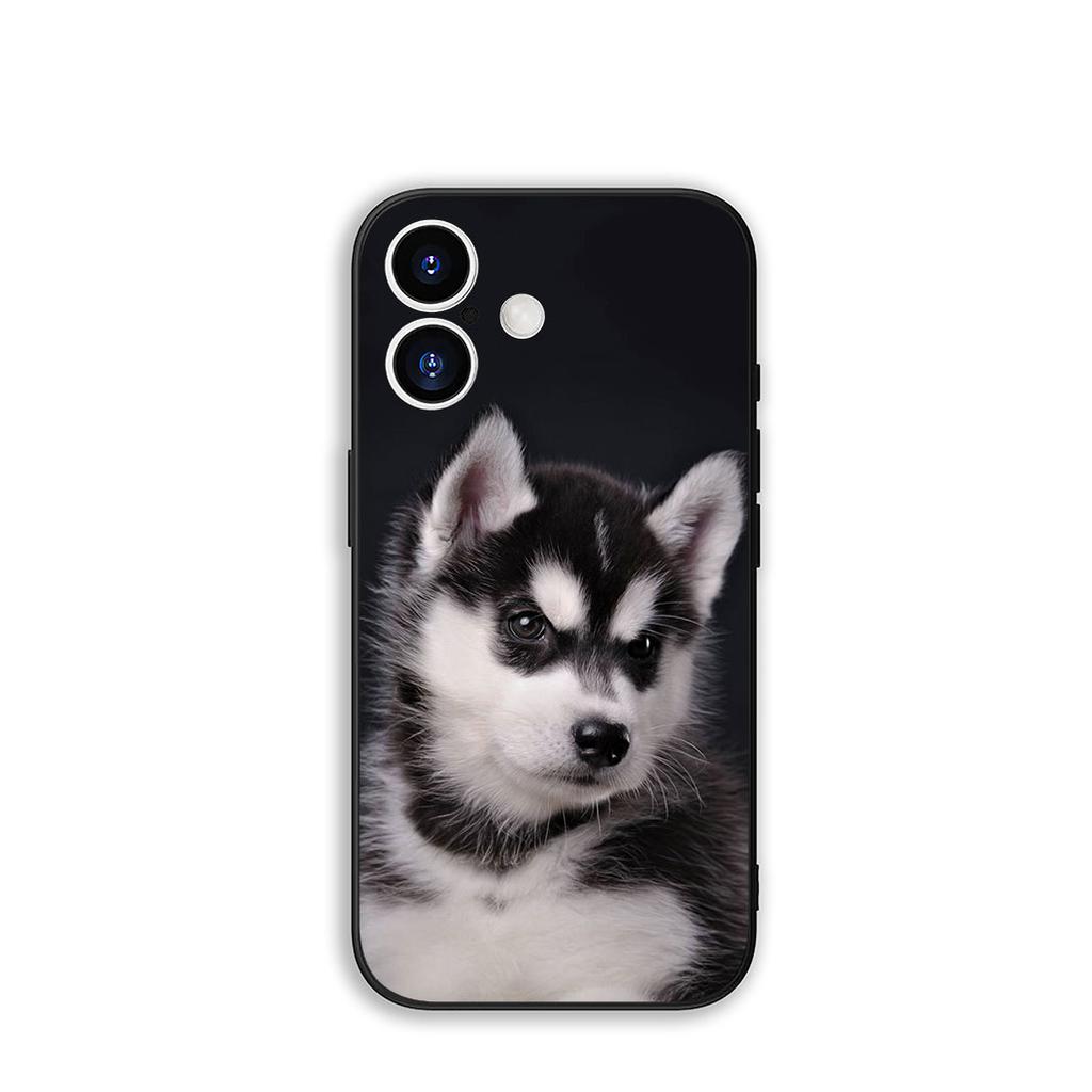 Phone Cover Lovely Husky Dog Funny Casing for Apple iPhone 16 15 14 Plus 13 12 Mini 17 Pro Max + ProMax 16E Air 15+ Case