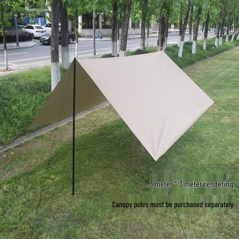 Waterproof Outdoor Camouflage Sunshade: Multifunctional Silver Coated Beach Canopy Tent & Portable Ground Sheet Awning