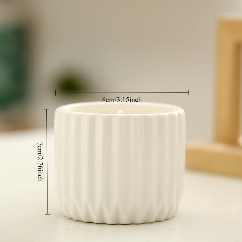 Nordic Modern Minimalist Ceramic Candle Cup Creative Aromatherapy Candle Holder Soy Wax Container Empty Cup Decoration Ornament