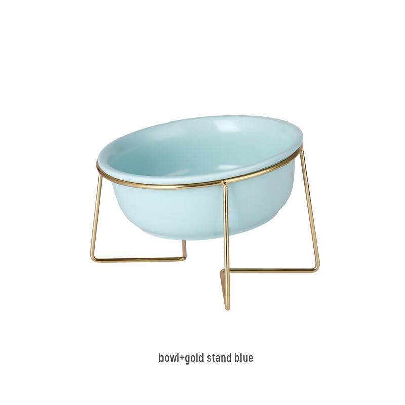 

Wutuo Ceramic Serving Bowl with Gold Stand