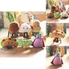 Adorable Cute Sandwich Plush Toy Keychain Hamburger Eggplant Doll Accessory