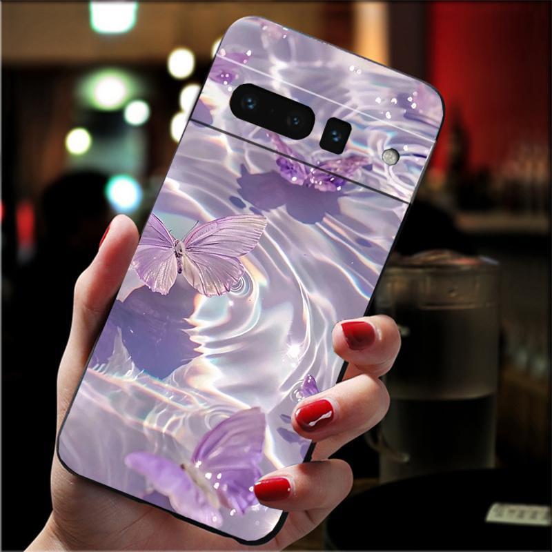 Phone Case For Google Pixel 10 9 Pro XL 9A 8 7 6 Pro Pixel 8A 7A 6A Pixel 8 7 6 5 Purple Aesthtic Case
