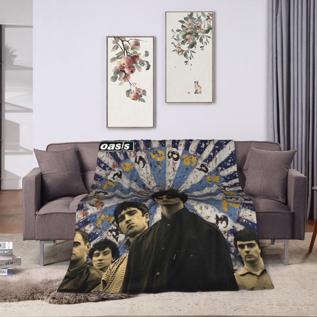 Ossis Band Flannel Blanket  Warm Soft Throw Blanket for Couch Bed Camping Funny Bedspread Sofa Bed Cover