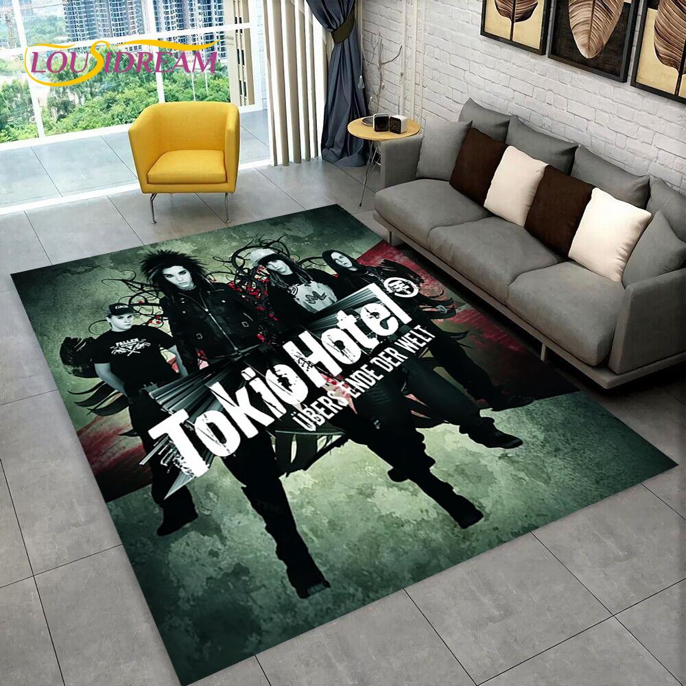 Tokio Hotel Rock Band Bill Kaulitz Carpet Rug for Home Living Room Bedroom Sofa Doormat  Decor,kids Area Rug Non-slip Floor Mat