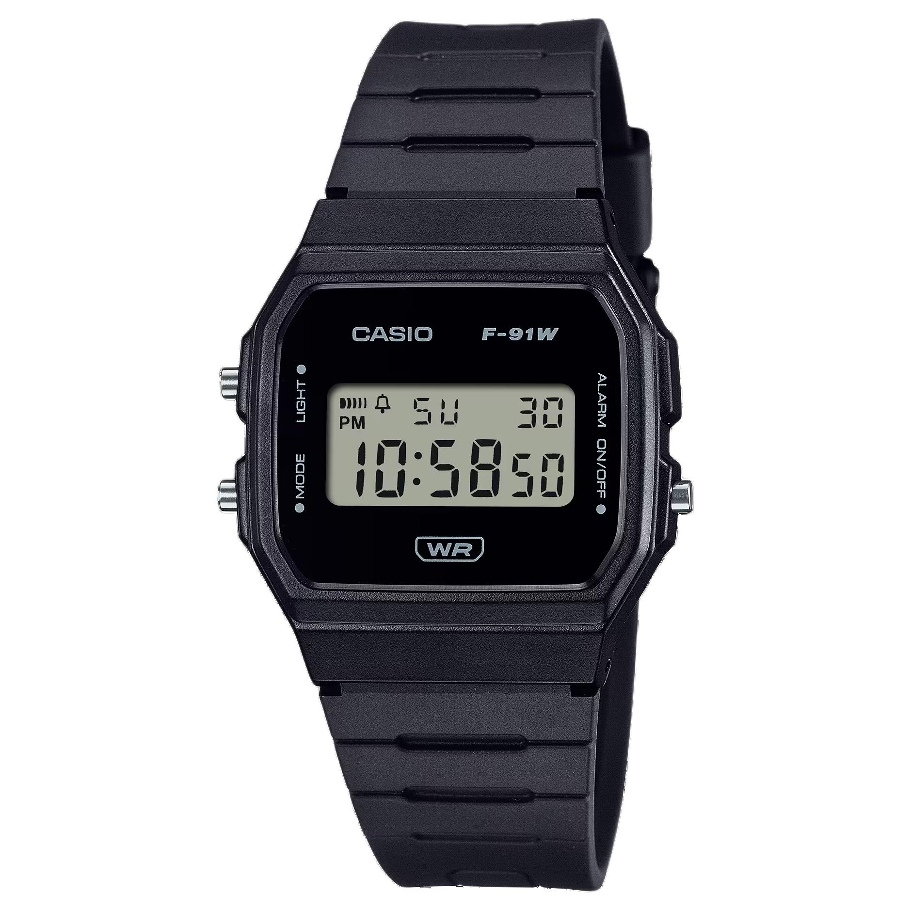 Casio Pop Series Life Waterproof Quartz Movement Resin Strap Watch Men Watches Gray F-91WB-1A Regular Watch Box,Gray Dial