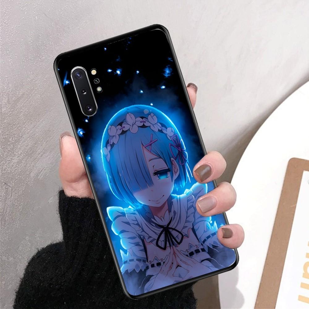 ReZERO Ram Rem Phone Case For Samsung Note 8 9 10 20 pro plus lite M 10 11 20 30 21 31 51 A 21 22 42 02 03