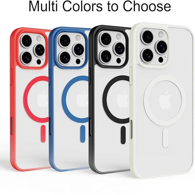 Slim Fit Magnetic Case for For Iphone 17 16 15 14 Plus 13 12 11 Pro Max Case For Magsafe Transprent Case Shockproof Protective Cover