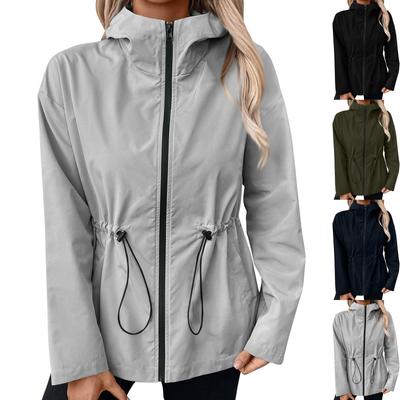 Women's Hooded Raincoat, Outdoor Sports Hiking Suit, Windproof Jacket, Waterproof Jacket, Top