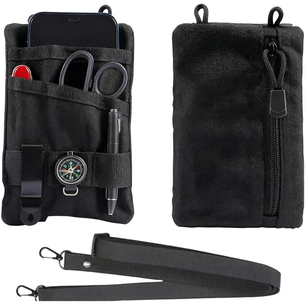 EDC Pouch with Abrasion Resistant Oxford Fabric Adjustable Strap and Multiple Tool Slots for Organized Carrying