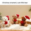 Plush Bear Pendant Hanging Ornament Lovely Christmas Tree Decoration For Indoor Outdoor Holiday Party Decoration