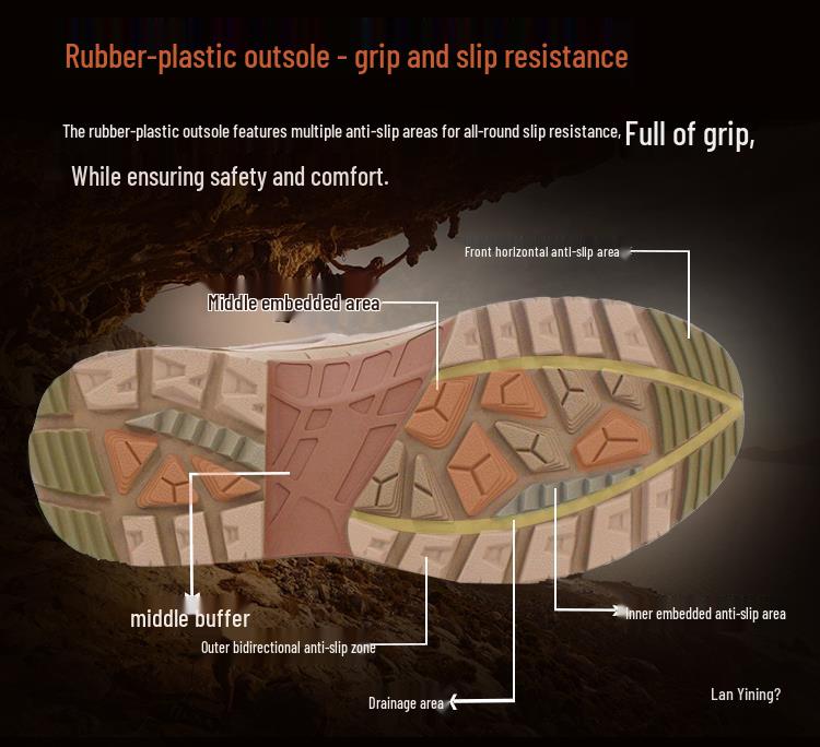 US Army Desert Waterproof Anti-Stab Combat Boots - Non-Slip Tactical Hiking & Mountaineering Shoes for Spring & Autumn