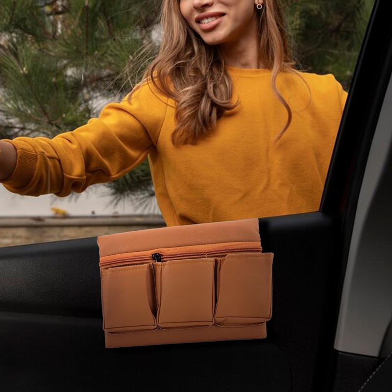 Car Armrest Storage Box Car Interior Storage Box Armrest Container For Comfort Stylish Leather Vehicle Accessory For Suv Truck