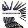 99PCS Drill Bit Set 1/16" To 3/8" Drill with Plastic Storage Case Premium HSS Black Gold Coated Twist Hex Shank Jobber Drill Bit