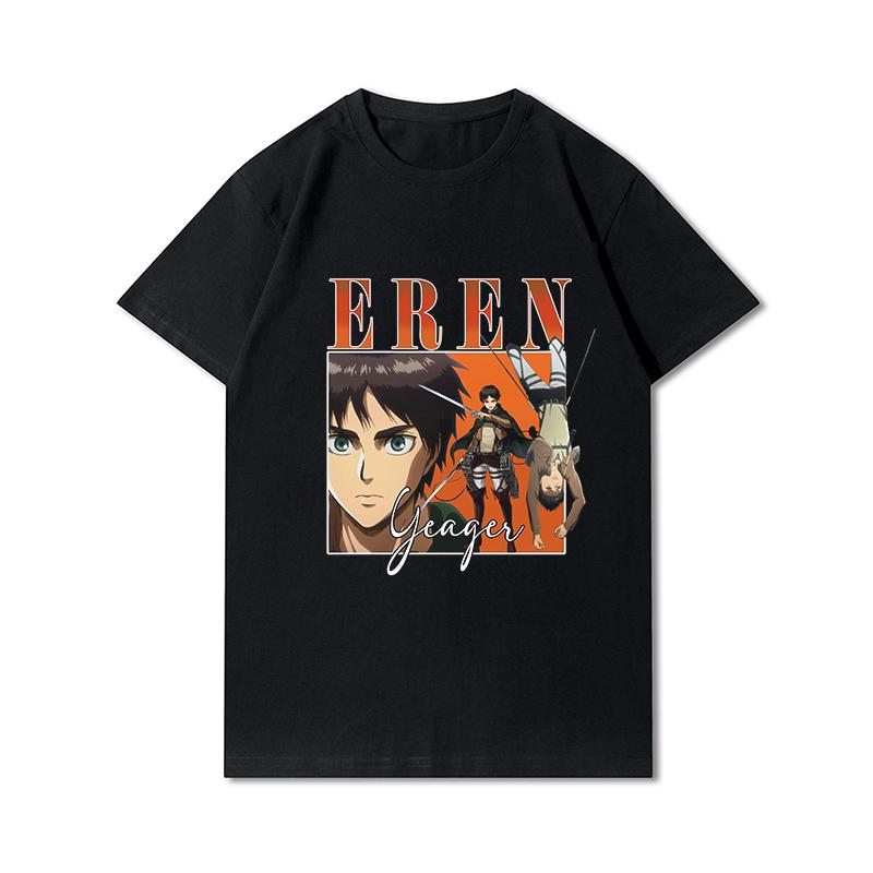 Plus Size Anime Attack On Titan Women's T-shirt Levi·Ackerman Eye Punk Tops Summer Harajuku Loose Gothic Short Sleeves Tshirt