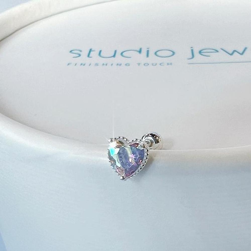 Silver 925 Aurora Heart Cubic Piercing (M Size) (S9733566)