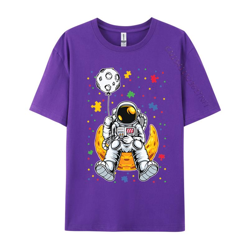 Astronaut Planet Balloon Puzzle Tshirts Fashion Casual Novelty Tee Graphic Adults Tshirts Tees Tops Harajuku