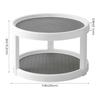 1 PC 2-layer 360-degree Rotating Spice Storage Rack Non-slip Turntable Storage Tray Cosmetic Storage Box for Space Saving