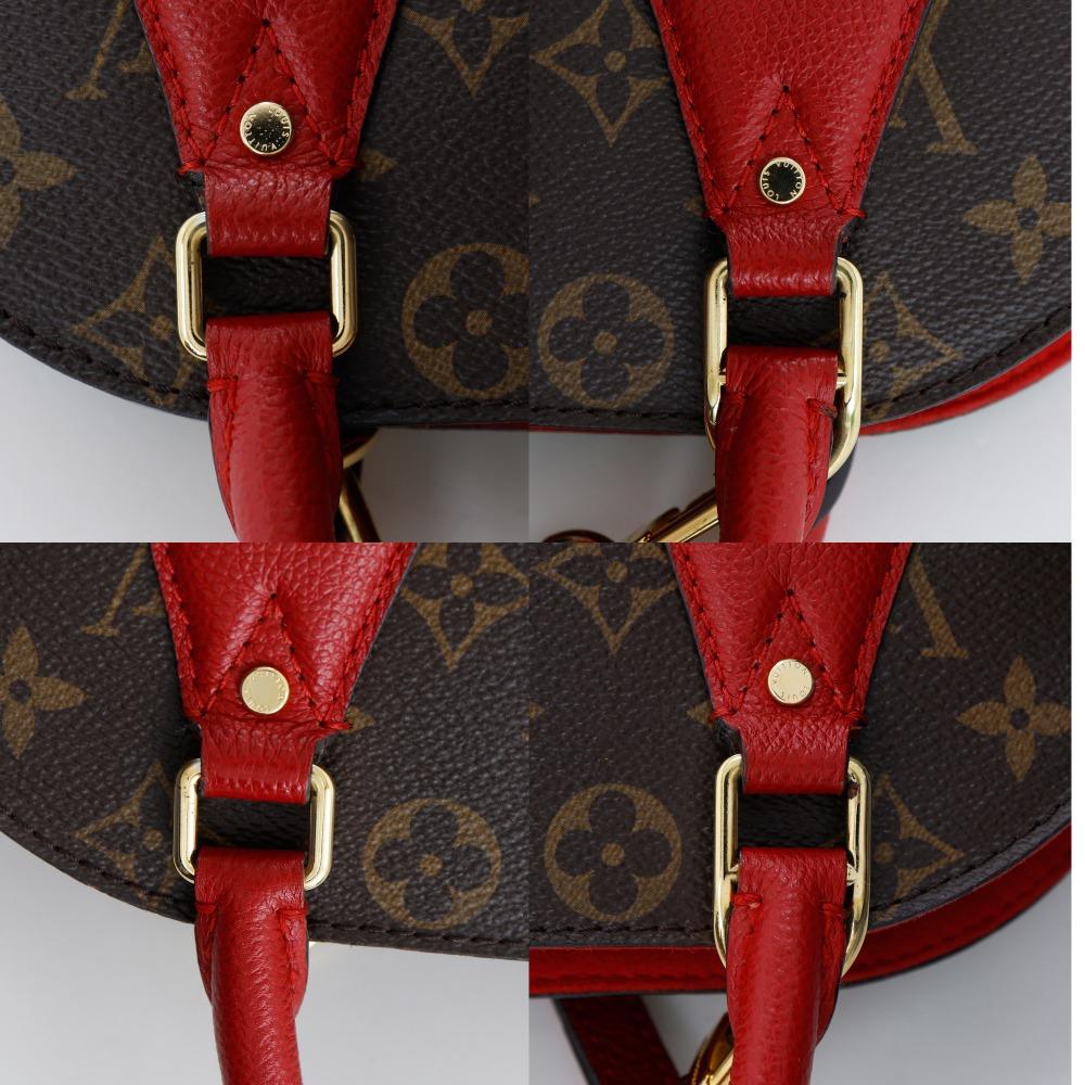 LOUIS VUITTON Almine toe bag Handbag M41779 2WAYShoulder Rouge Brown / red Monogram canvas Women Used