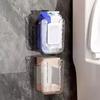 Wall Mounted Tissue Box Kitchen Wipes Storage Box Invisible Sticker Mounting