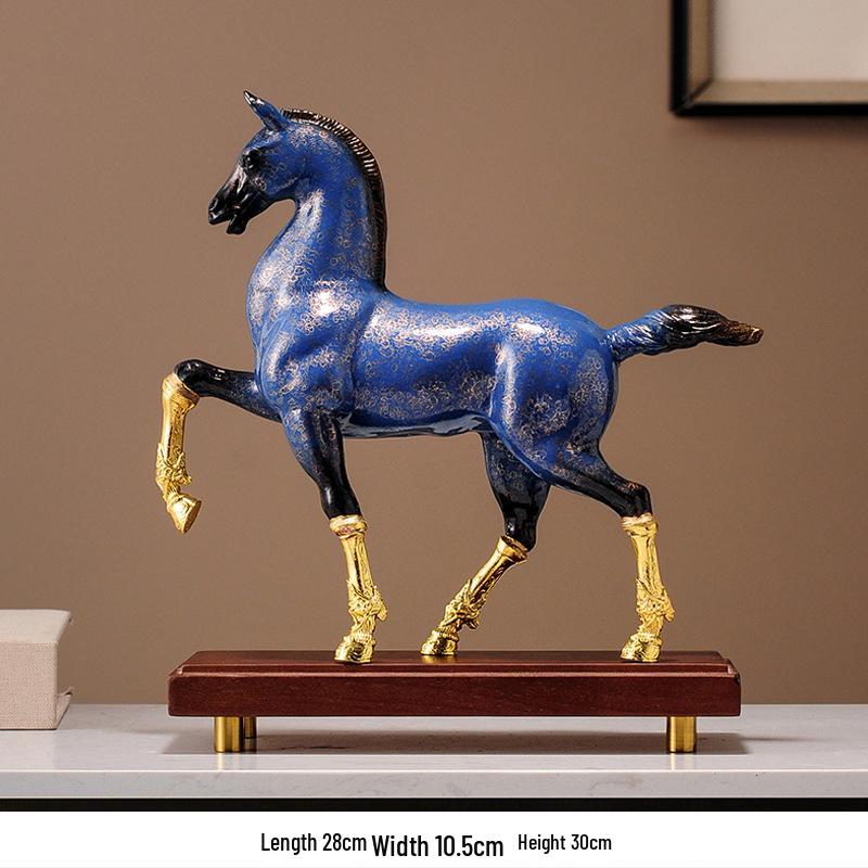 Chinese Style Success on Horseback Ornament for Living Room, Office, or Wine Cabinet - Ideal Housewarming or Opening Gift