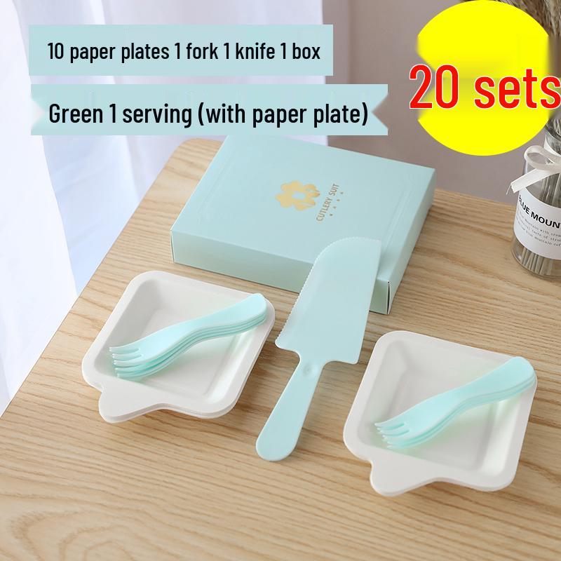 Disposable Plastic Cutlery Set: Birthday Cake Knife & Fork, 4-in-1 Bulk for Parties & Picnics