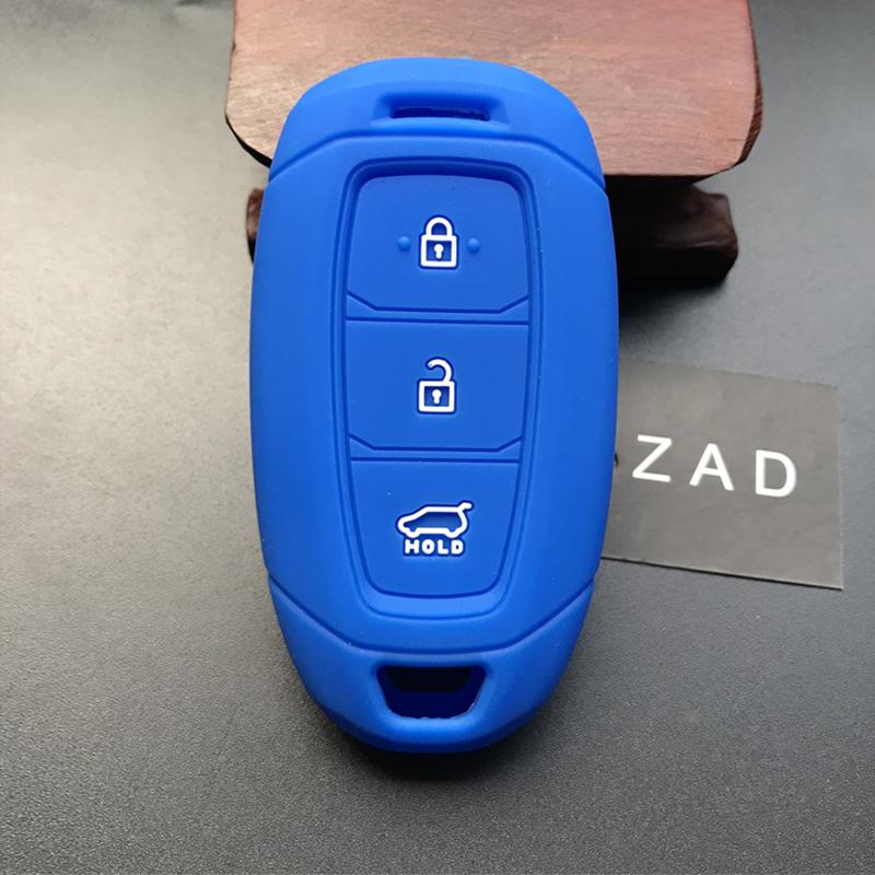 3 button silicone car key case cover for hyundai LA FESTA kona 2021 Creta 2 solaris i30 ix35 Azera ELANTRA GRANDEUR IG key