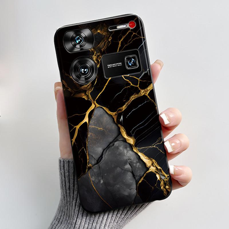 Case For ZTE Nubia Z60 Z70 Z70S Z50 Ultra Cute Love Heart Rabbit Matte Black Soft Silicone Cover For Nubia Z60Ultra Fundas Shell