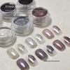 Nail Art High-Gloss Titanium Mirror Powder - Rose Gold & Silver Metallic Shine