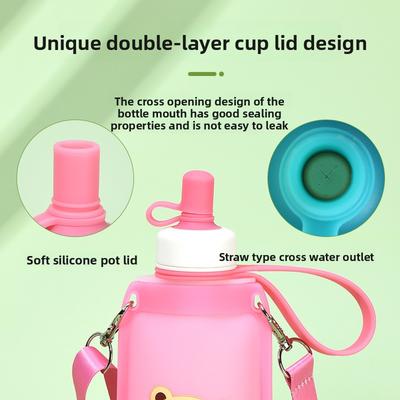 Children's Food Grade Folding Outdoor Student Sports Anti-choke Portable Water Cup