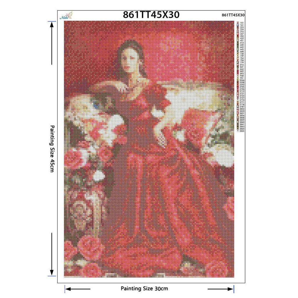 Voller Diamant 5D DIY Diamant Gemälde „Rote Frau“ Diamant Stickerei Geschenk Gemälde Wohndekoration