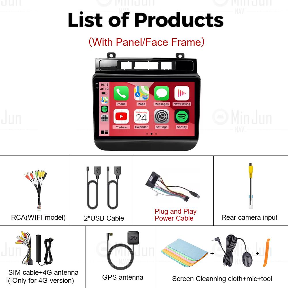 Android 14 Car Multimedia Player For Volkswagen VW Touareg 2012 2013 2014 2016 2018 wireless Carplay Android Auto 4G+WIFI