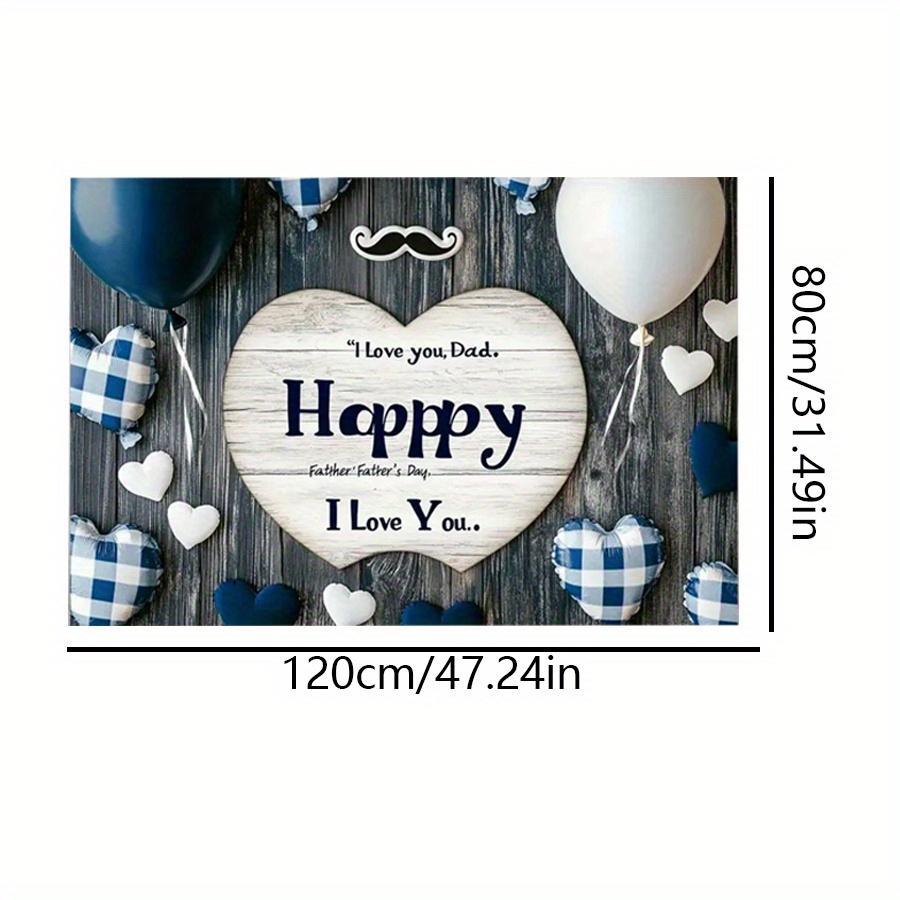 

1 шт., баннер для вечеринки ко Дню отца из полиэстера, универсальный декор для свадеб, дней рождения, юбилеев, Рождества, Нового года, Дня святого Валентина, без электричества 120*20cm