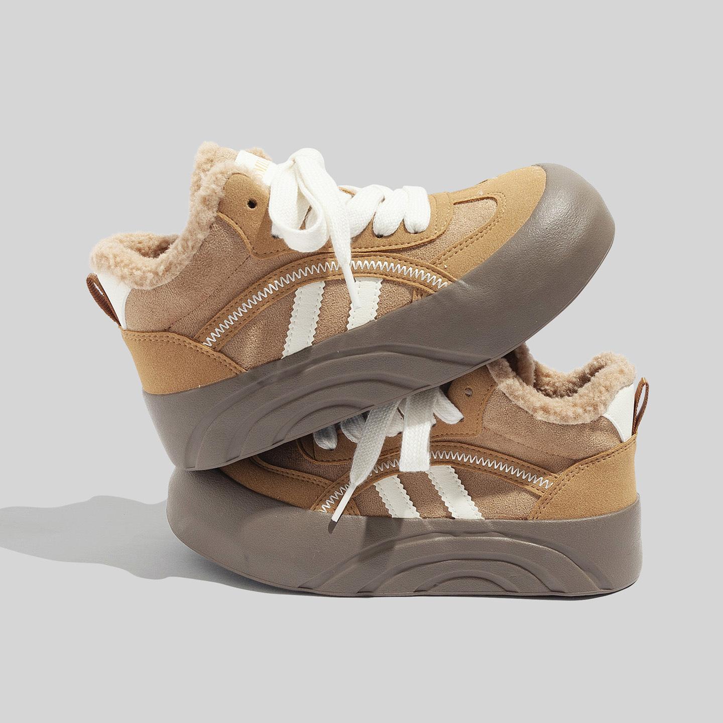 

Pel Maillard big head warm winter new retro casual velvet two cotton shoes 35