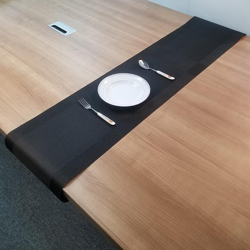 PVC Table Runner 30x180cm Simple Dining Table Kitchen Table Insulation Pad Waterproof Non-slip Mat Home Decoration Table Cover
