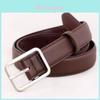 Genuine Leather Womens Belt With Square Buckle For Casual And Office Wear