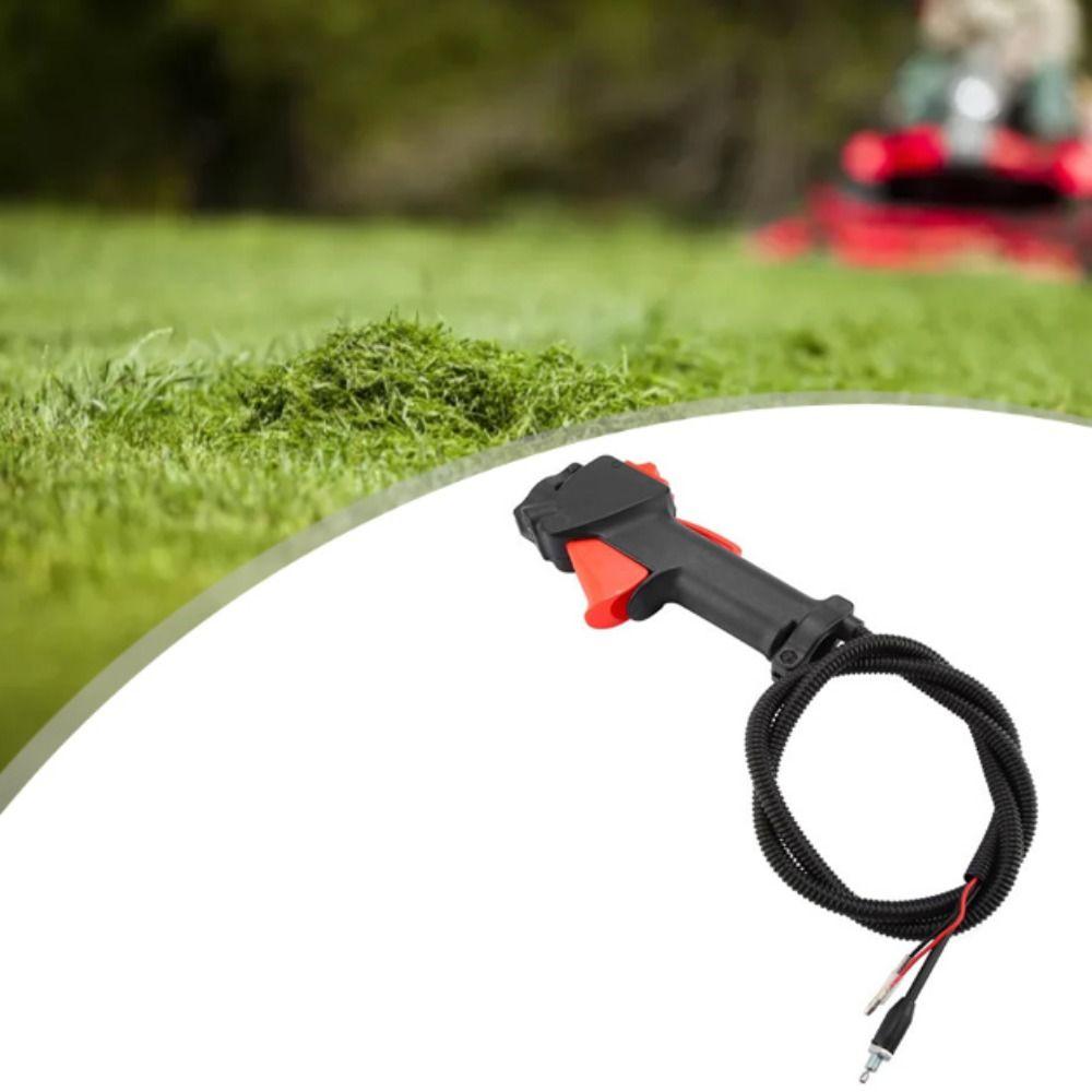 Black Handle Lawn Mower Switch 26mm Tube On Off Switch Throttle Cable Handle Direct Throttle Clamp Design