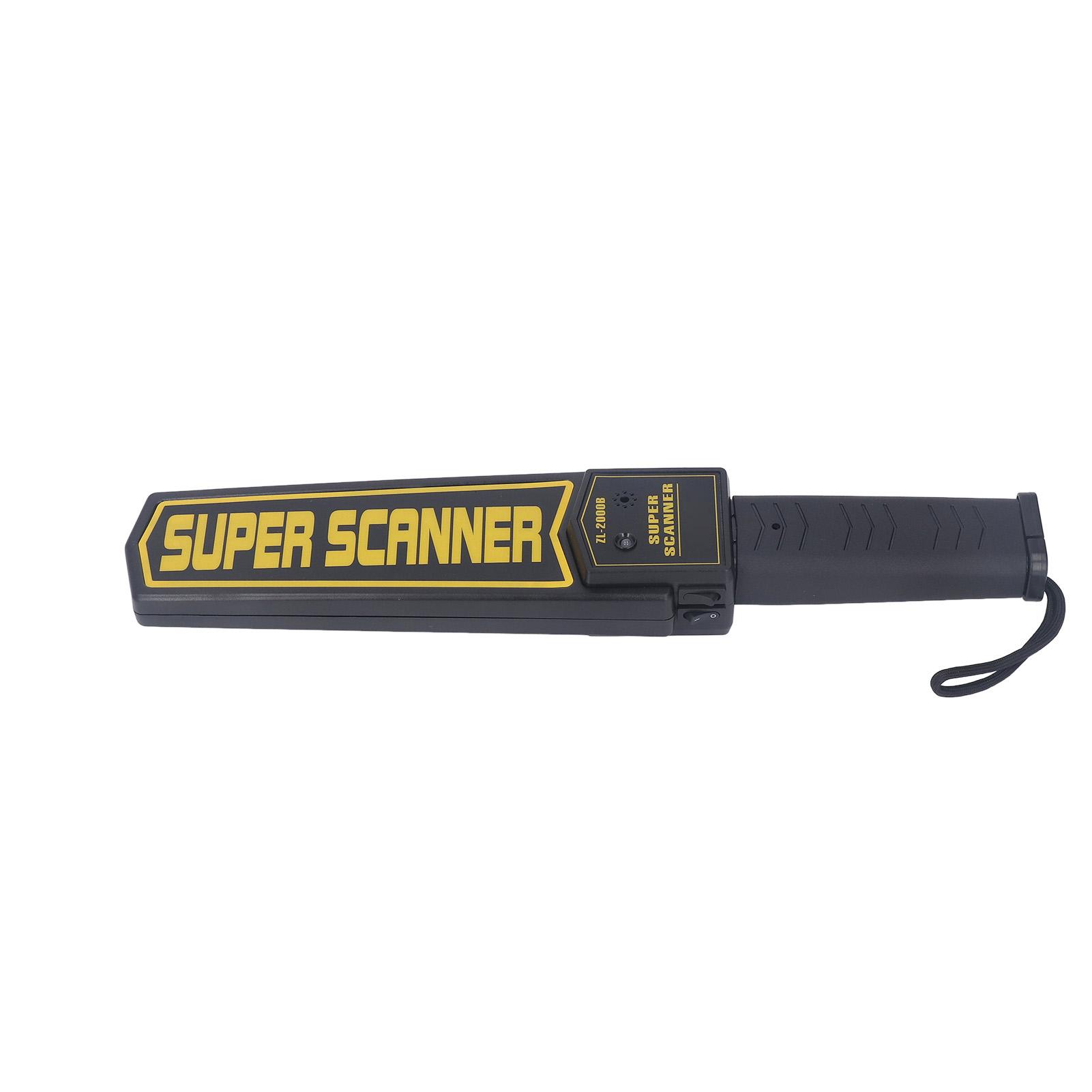 Metal Detector Wand Handheld Security Sound Vibration Alerts High Sensitivity Safety Bar ABS