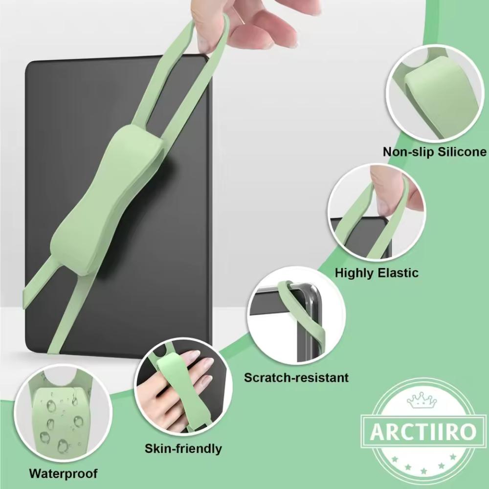 4,7-8 palcový protiskluzový měkký silikonový ruční popruhový úchop pro čtečky e-knih, stojánek na tablet, čtecí čelenka, silikonová pro příslušenství Kindle