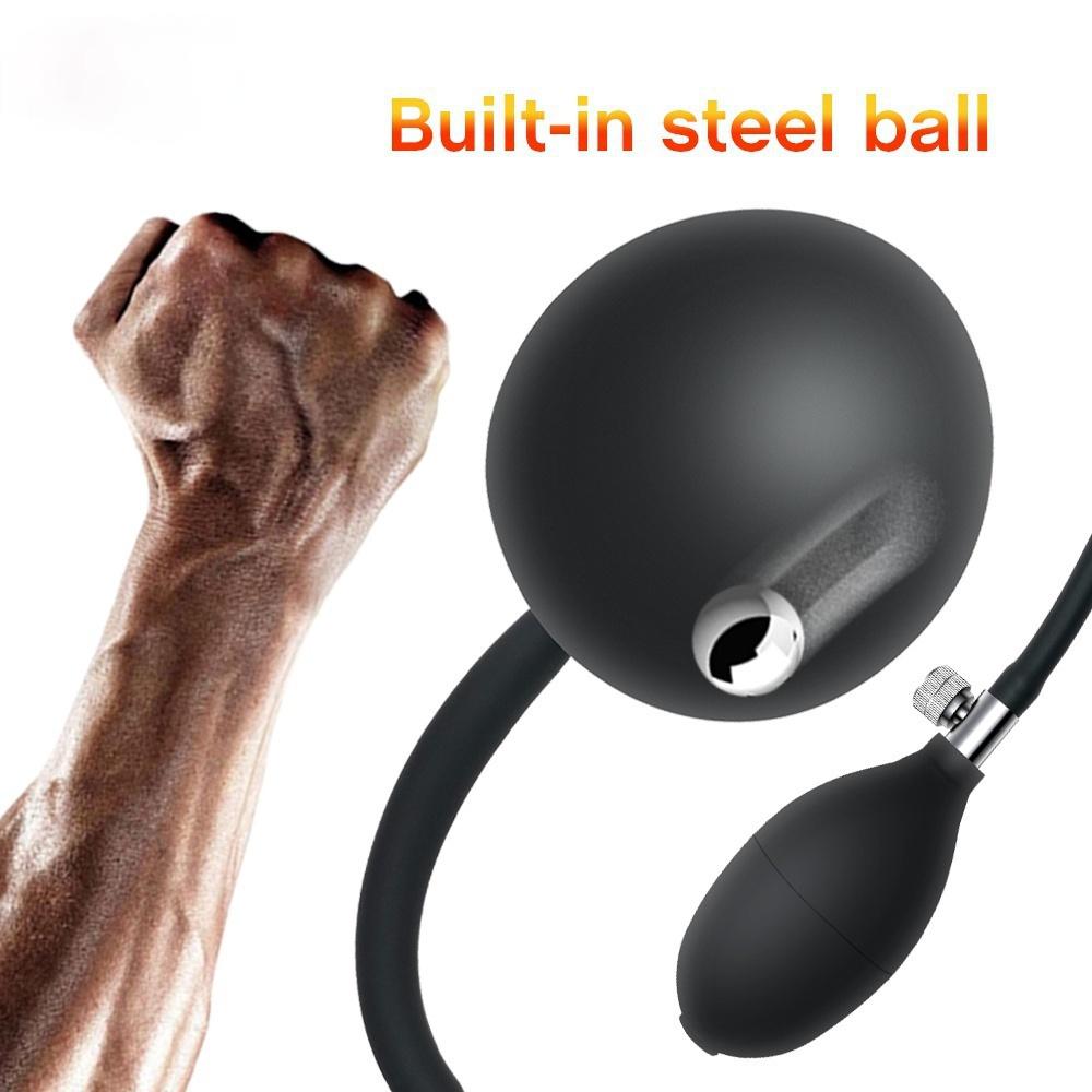 Nadmuchiwany silikonowy korek analny wbudowana kulka metalowa pies ogon szczeniaka tyłek rozwiń trener SM odbyt Sex zabawki stymulator masażer krocza
