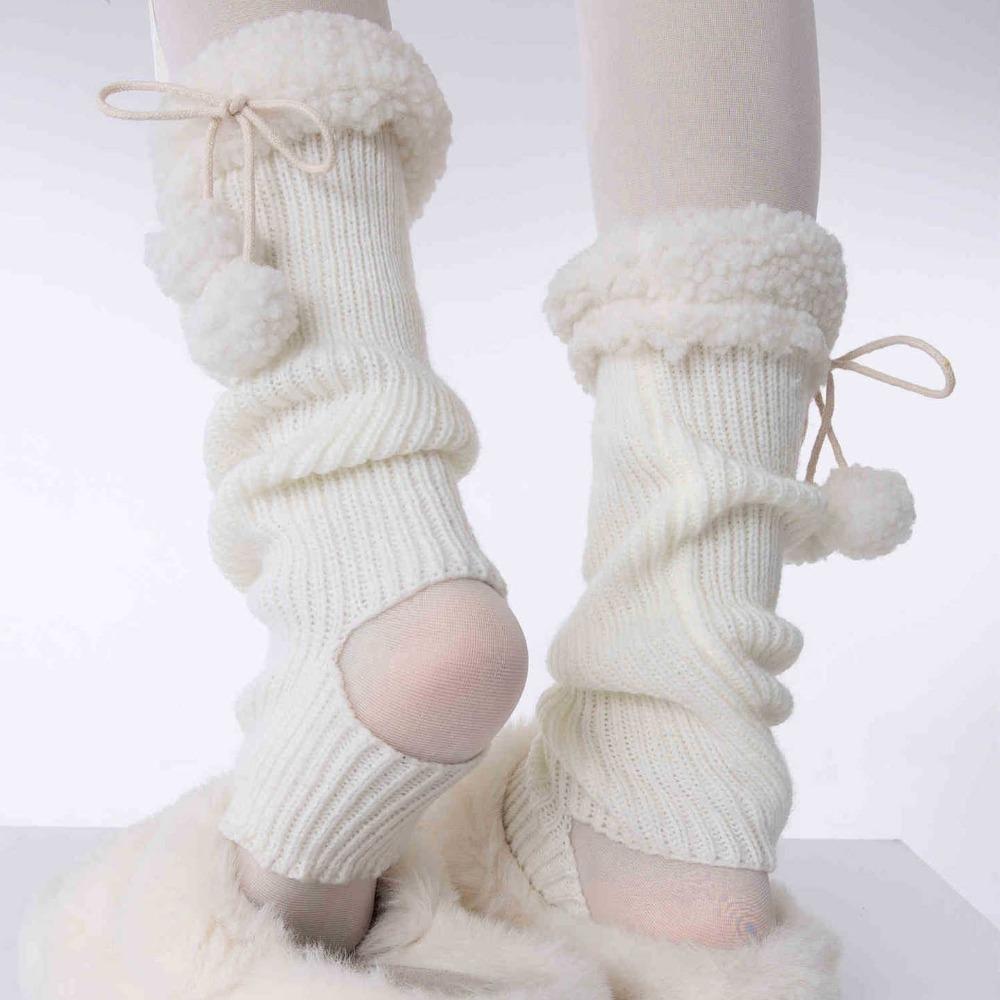 Thickened Mid-Calf Sock Lamb Fleece Bow Hosiery New Boot Covers Gift