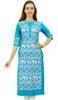 Phagun Women's Designer Straight Black Kurta 3 4 Sleeve Printed Casual