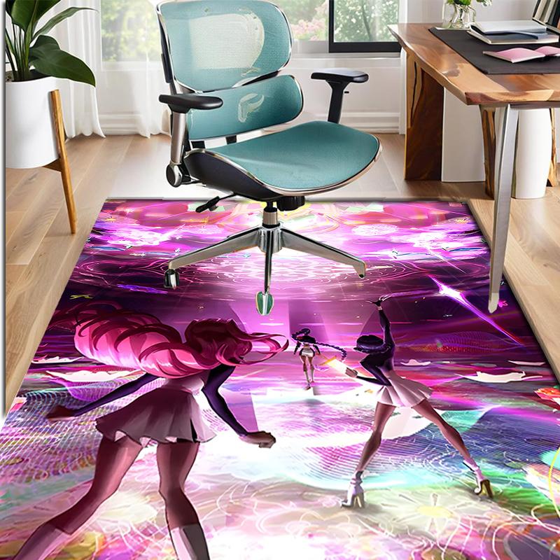 KPop Demon Hunters Pattern Rug, Indoor/Outdoor Mat, for Picnic, Gameroom, Bedroom, Office, Living Room, Home Decor Carpet, Birthday Gift