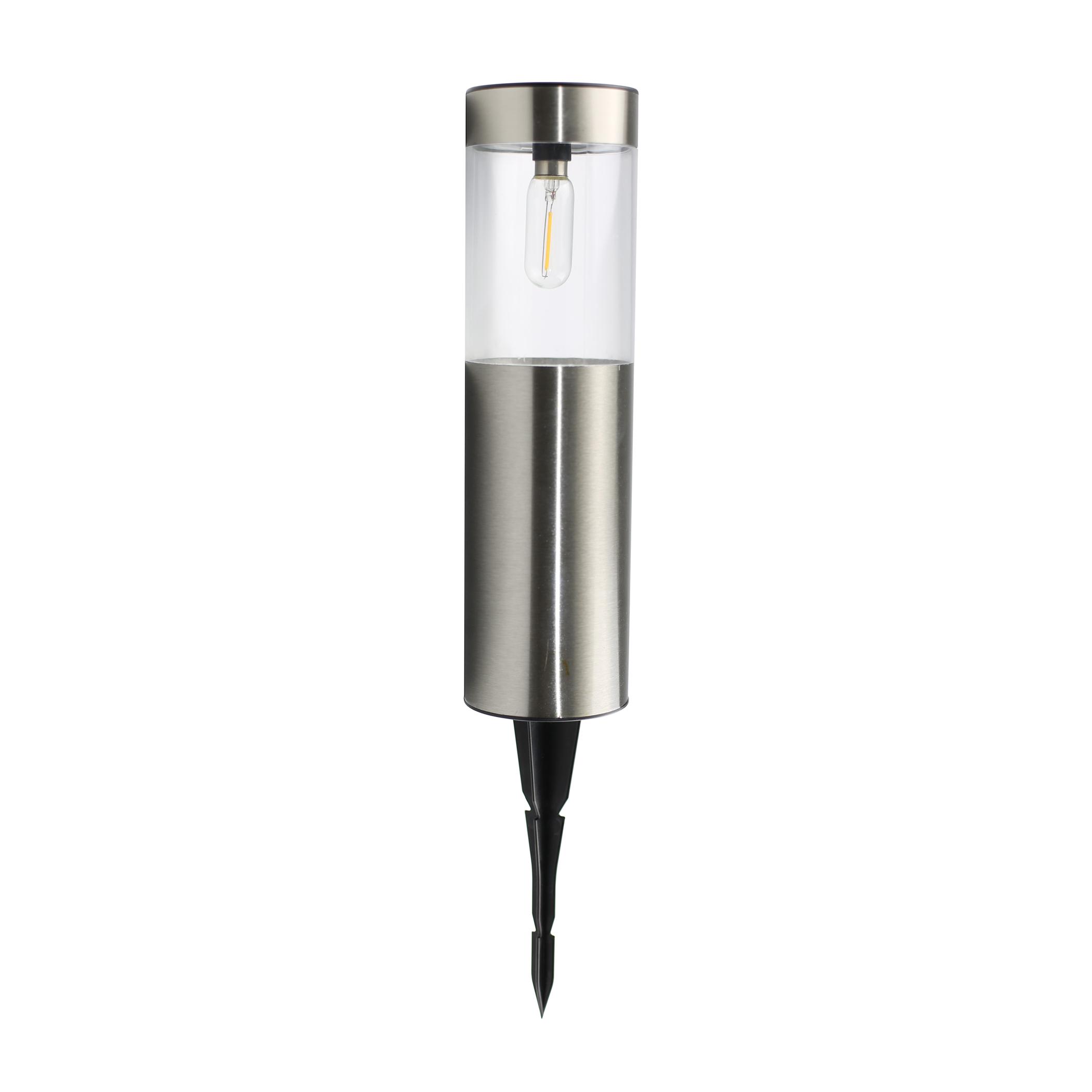 Modern Stainless Steel Garden Solar Light IP54 Waterproof LED Battery Powered with Light Sensor Automatic Working and Dimmable 1