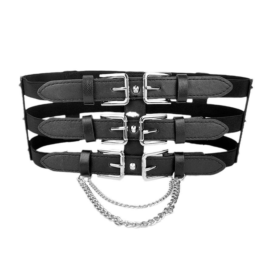 

Y2K корсетный пояс женский кисточка эластичные кушаки дизайнерские ремни для женщин готический черный пояс 70cm