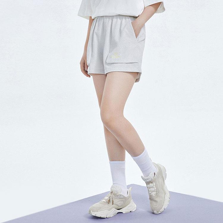 Anta Lifestyle Series Woven Sports Shorts Women Shorts Beach-Gray 962228316-1