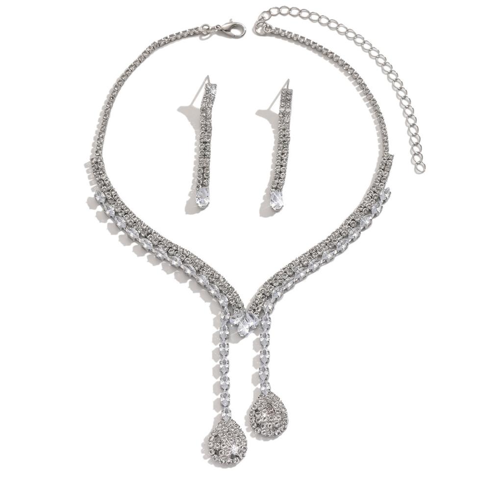 Necklace Set Earrings Jewelry Set Banquet Dress Set Chain Fashion Bridal Jewelry