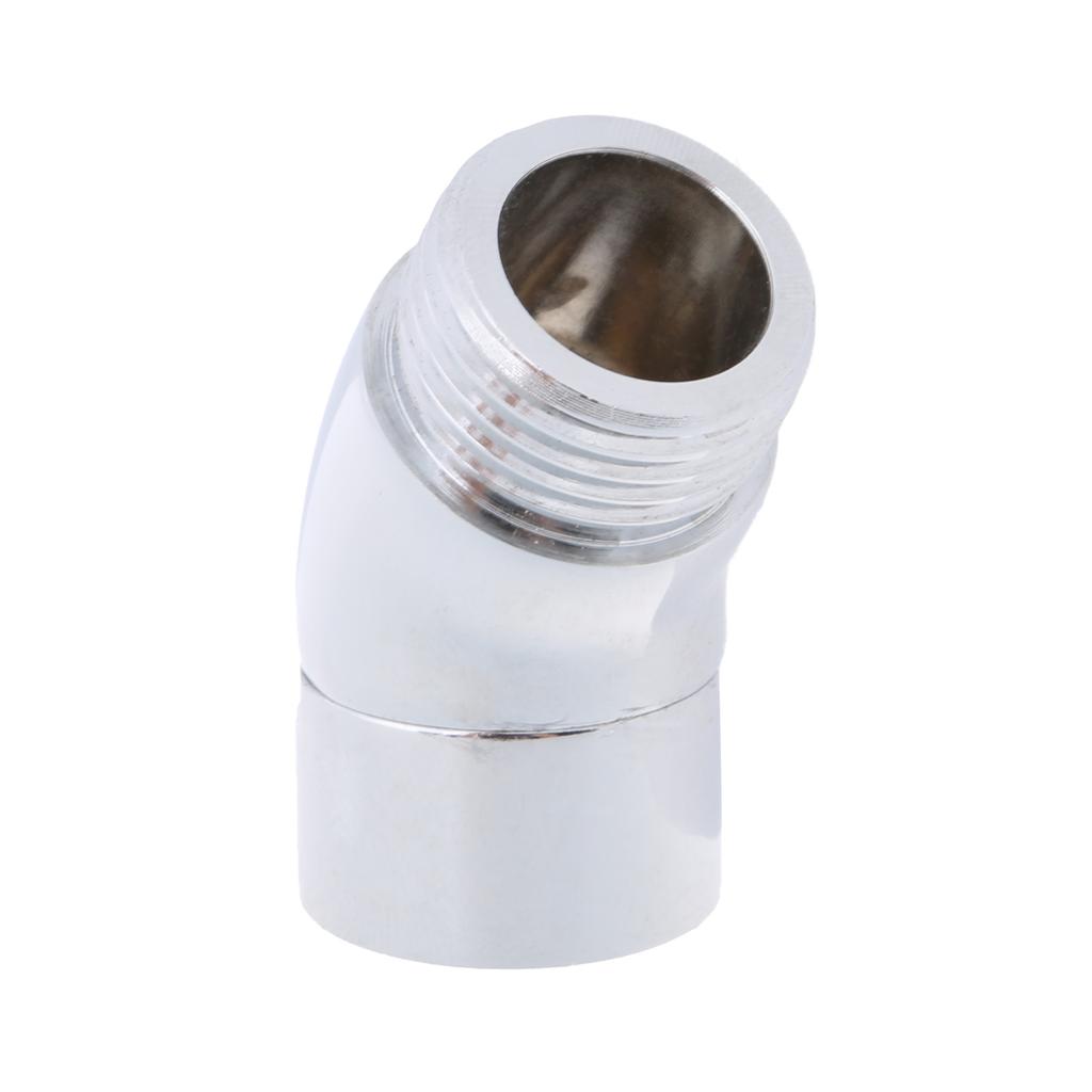 135 Degrees Shower Head Elbow Adapter Shower Arm Angle Adapter for Wall mounted Shower or Hand Shower Easily to Install