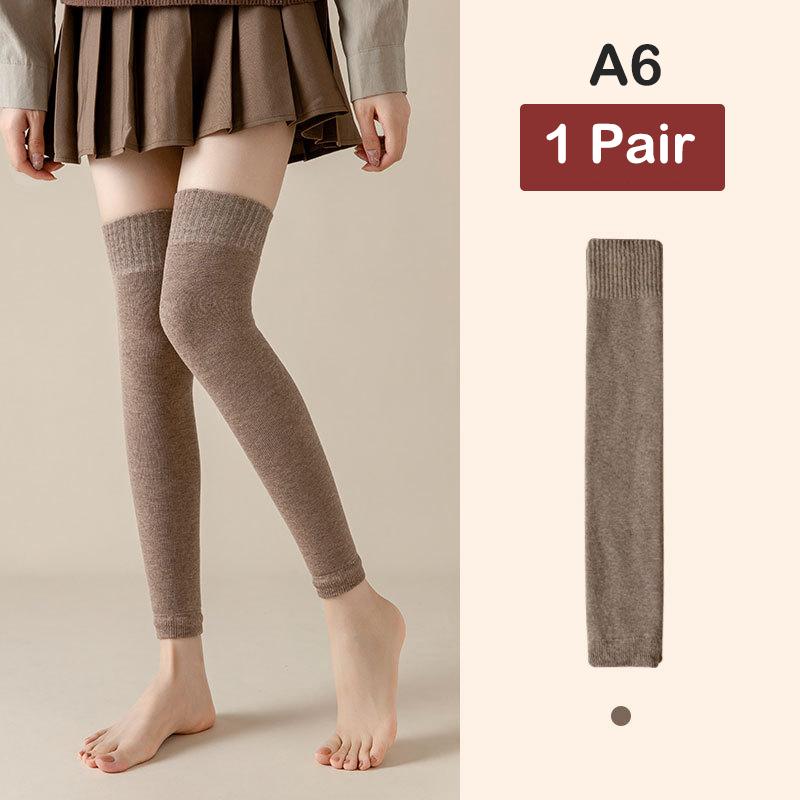 

1 Пара Високих Гетрів Без Стопи Жіночі Теплі Зимові В язані Гачком Довгі Шкарпетки для Чоботів Теплі Довгі Гетри Термальні Шкарпетки Високі до Стегна